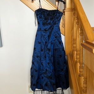Blue and Black Dress